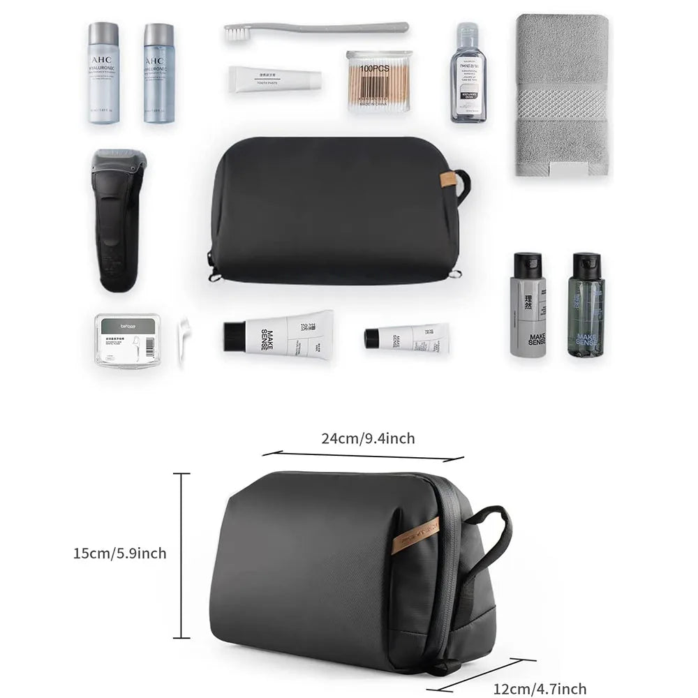 Wash Pouch – Waterproof Hanging Toiletry Bag for Men, Perfect Dopp Kit for Travel and Organizing Toiletries & Cosmetics!