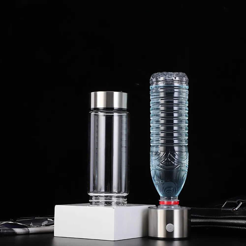 Portable Hydrogen-Rich Water Cup: Ionizer & Super Antioxidant Maker with Filter - 420ml