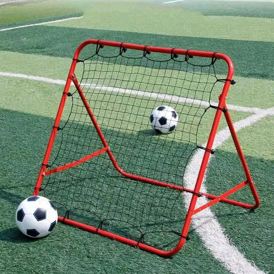 Adjustable Soccer Rebounder Net – Portable Kickback Trainer with 20 Elastic Ropes, Perfect for Beginner & Solo Practice