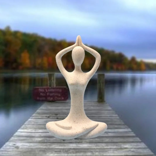 Yoga Statue Resin Decoration Micro-Landscape Resin Decoration Novelty Gift Desktop Bedroom Study Living Room Decoration