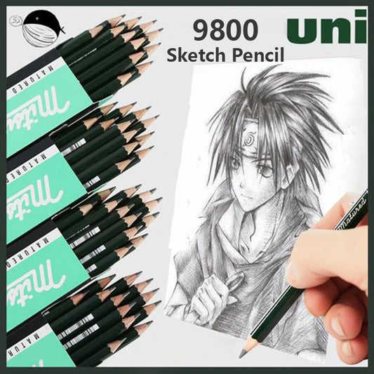 Uni Sketch Graphite Pencil Set – Smooth Drawing Tools from Japan, Artist Accessories for Shading & Sketching