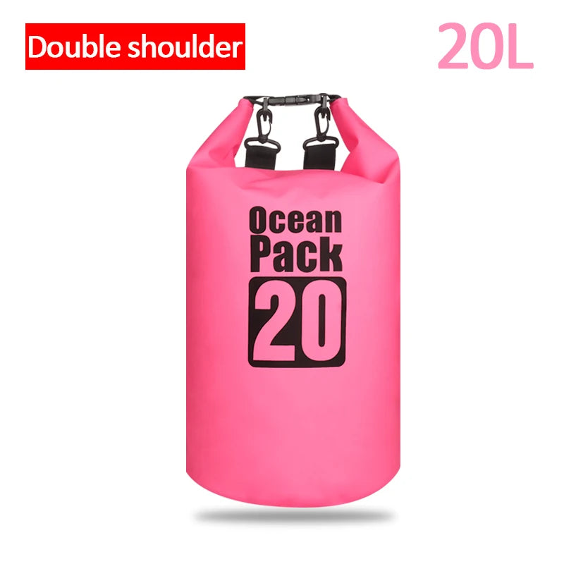 Waterproof Swimming Dry Bags: 500D Dry Sack Options in 2/5/10/15/20/30L for Boating, Fishing, Rafting