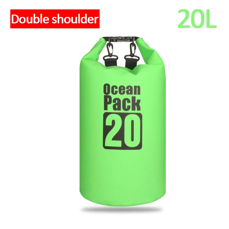 Waterproof Swimming Dry Bags: 500D Dry Sack Options in 2/5/10/15/20/30L for Boating, Fishing, Rafting