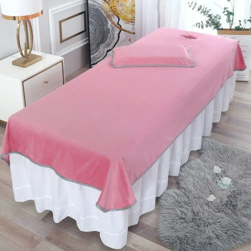Soft Flannel Massage Table Sheet – Breathable, 100% Polyester Knit, Lightweight & Durable Spa Bed Cover
