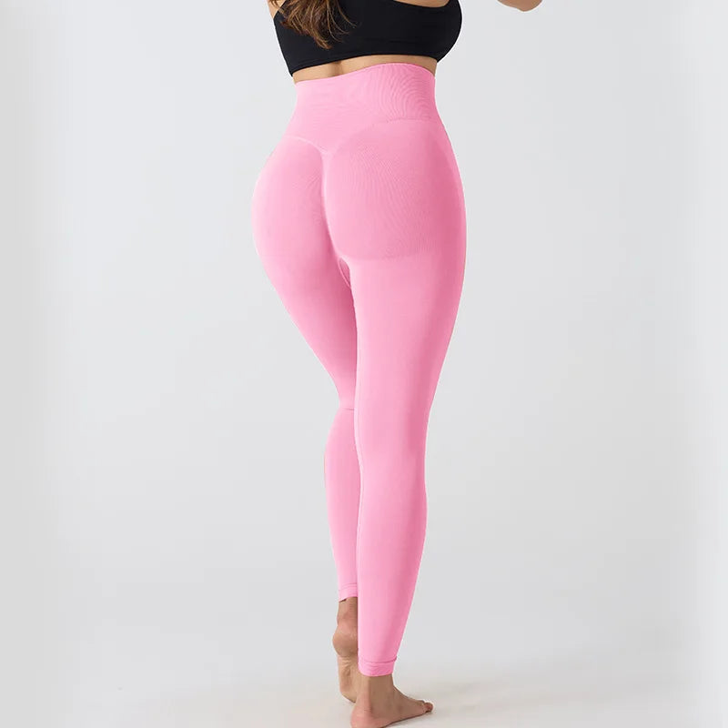 2025 Women’s High-Waist Shark Seamless Yoga Pants – Breathable, Comfortable, and Body-Hugging Workout Leggings