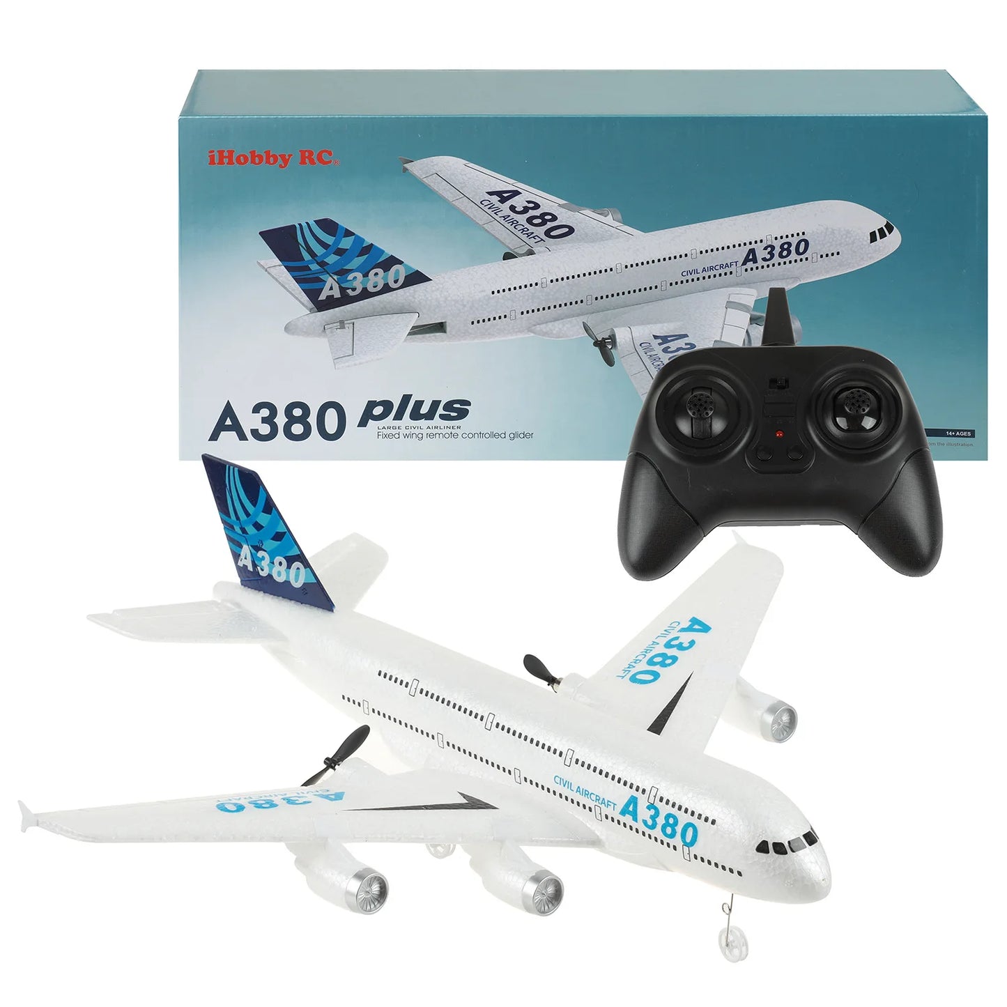 2.4G 4CH Remote Control Airplane – RC Glider with 6-Axis Gyro Stabilizer, Perfect for Kids and Beginners