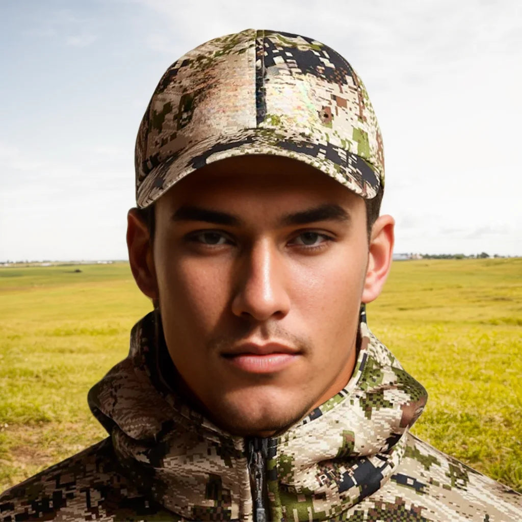 Hunting Print Baseball Cap – Adjustable Outdoor Hat with Camouflage Design
