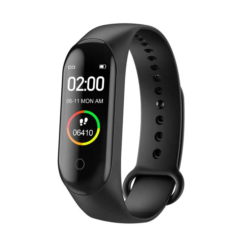 M4 Smart Fitness Wristband – Color Screen Pedometer Watch with Heart Rate & Blood Pressure Monitor, Step Counter, Sleep Tracker