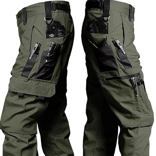 Men’s Tactical Cargo Work Pants – Waterproof Multi-Pocket Outdoor Hiking Trousers