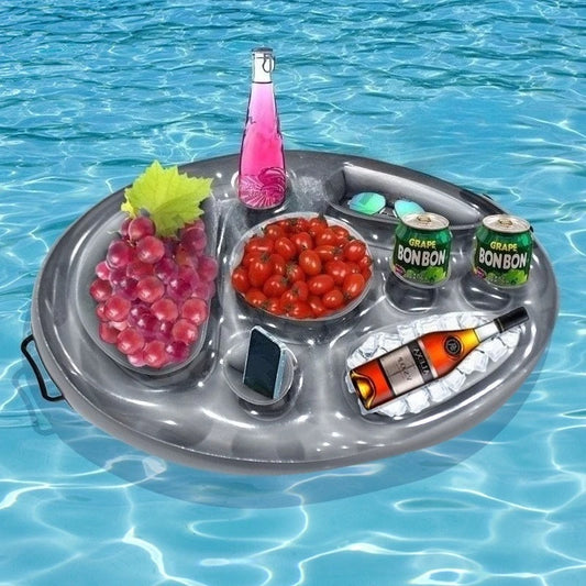 Inflatable Food & Drink Ice Tray – Floating Cooler Bucket Holder for Pool Parties, BBQs & Beach Days