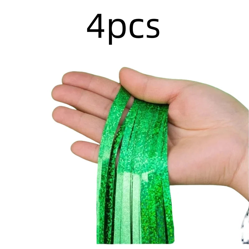 2-Pack Metallic Tinsel Fringe Curtains – 2x1M Glitter Party Backdrops for Birthday, Wedding, Bachelorette & Event Decor