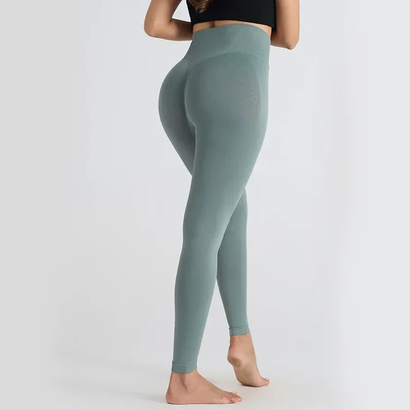2025 Women’s High-Waist Shark Seamless Yoga Pants – Breathable, Comfortable, and Body-Hugging Workout Leggings