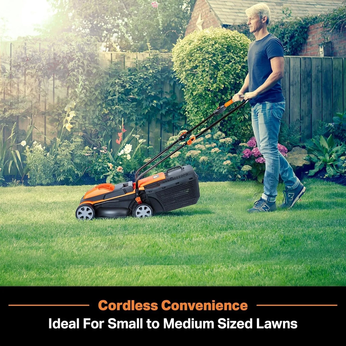 24V Max Cordless Lawn Mower & Leaf Blower Combo – 13-Inch Mower with 2x4.0Ah Batteries and Charger Included