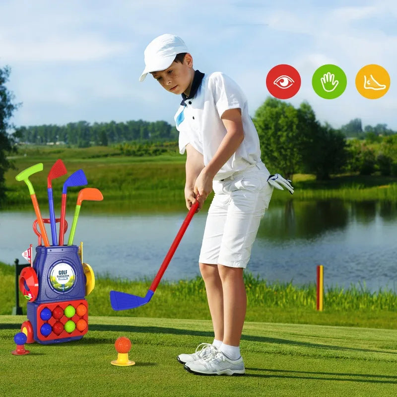 Kids Golf Club Set | Toddler Golf Ball Playset for Cognitive Development – Perfect Outdoor & Indoor Gift for Boys & Girls