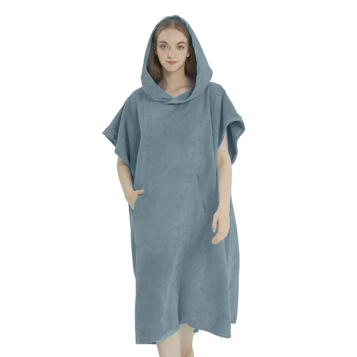 Quick-Dry Surf Poncho Towel – Microfiber Beach Robe & Changing Towel Hoodie for Adults