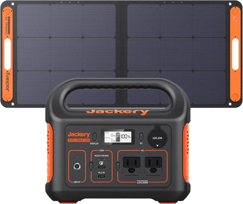 Jackery Portable Power Station Explorer 300 – 293Wh Backup Lithium Battery, Solar Generator (Solar Panel Optional), Compact & Efficient Power for Outdoors and Emergencies