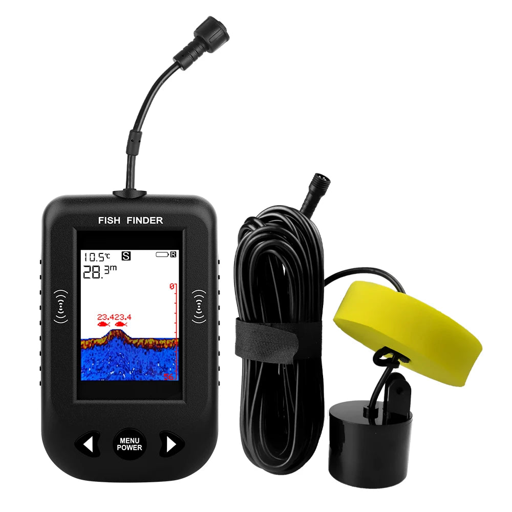 Erchang XF03 Portable Fish Finder – 100M Sonar Echo Sounder with 45° Detection & Alarm for Lake & Sea Fishing