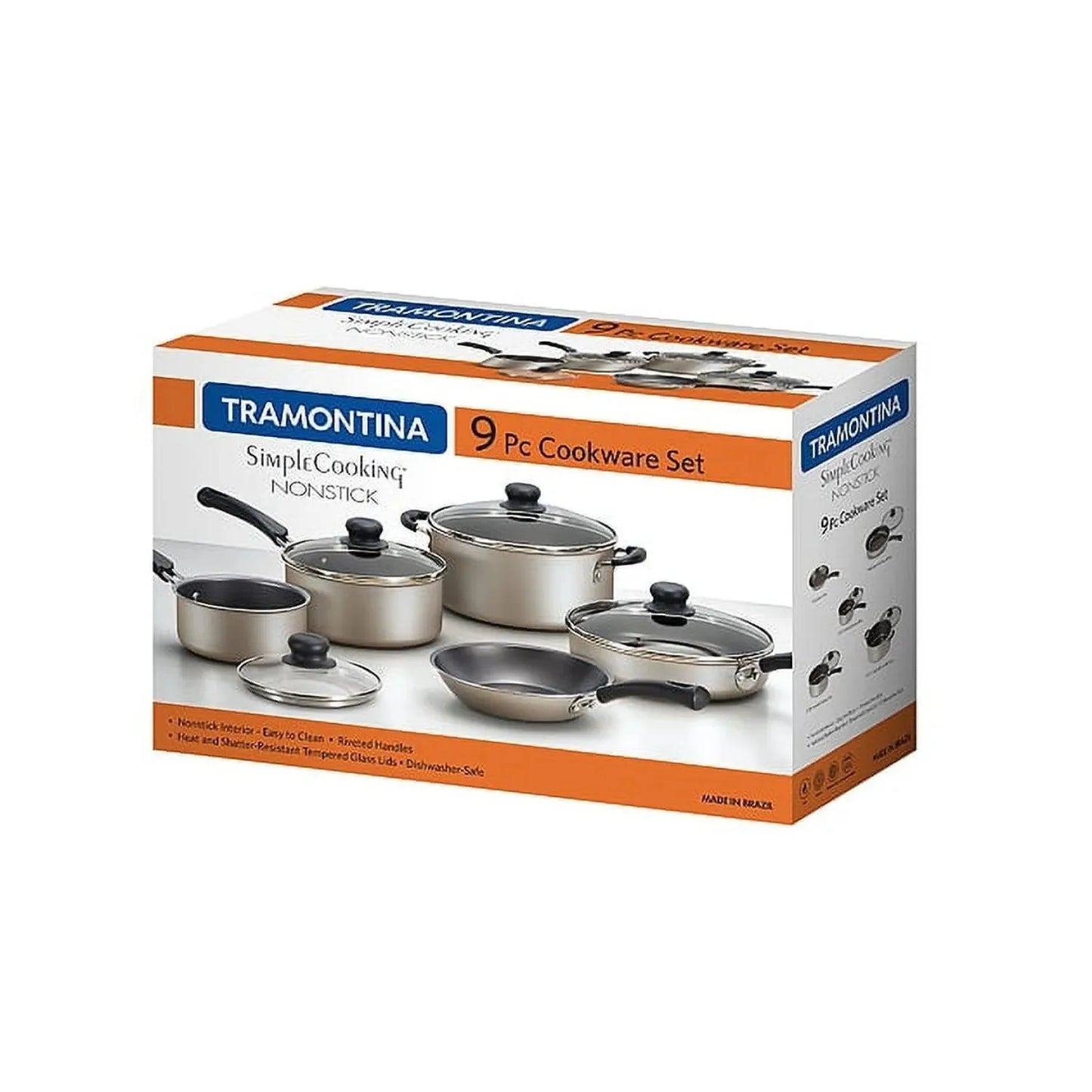 9-Piece Non-Stick Cookware Set | Stylish and Durable for Effortless Cooking