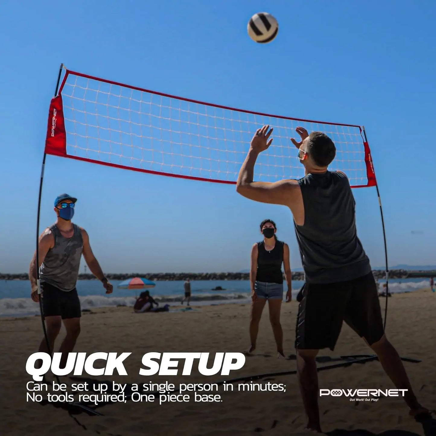 Freestanding Volleyball Warm-Up Net – Portable, Foldable, and Quick Setup for Indoor or Outdoor Use – Perfect for Practice and Games!