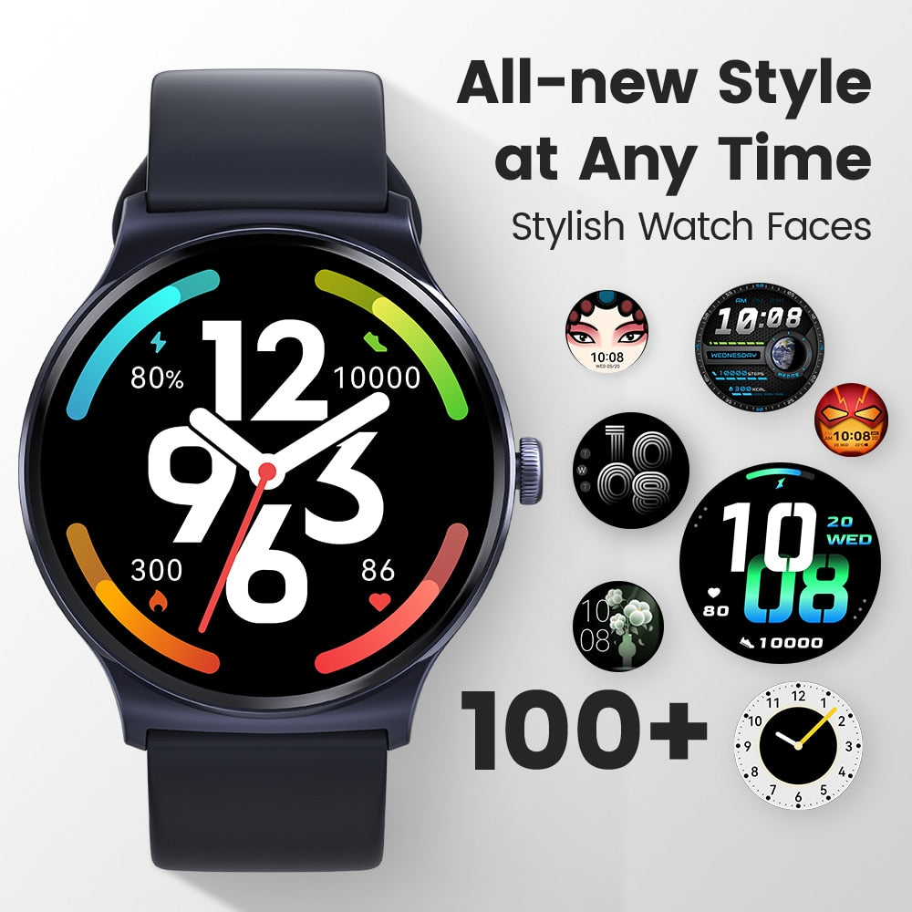 HAYLOU Solar Lite Smart Watch: Over 100 Workout Modes, Heart Rate and Blood Oxygen Monitoring, Sleep and Stress Testing