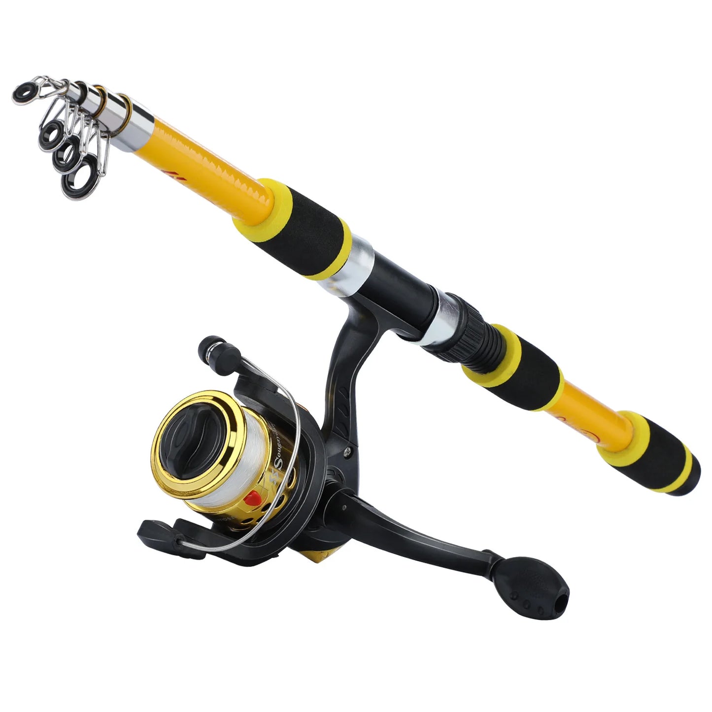 Sougayilang Telescopic Fishing Rod & Reel Combo: 1.8M Spinning Rod with 5.2:1 3BB Reel, 5kg Max Drag – Complete Fishing Kit!