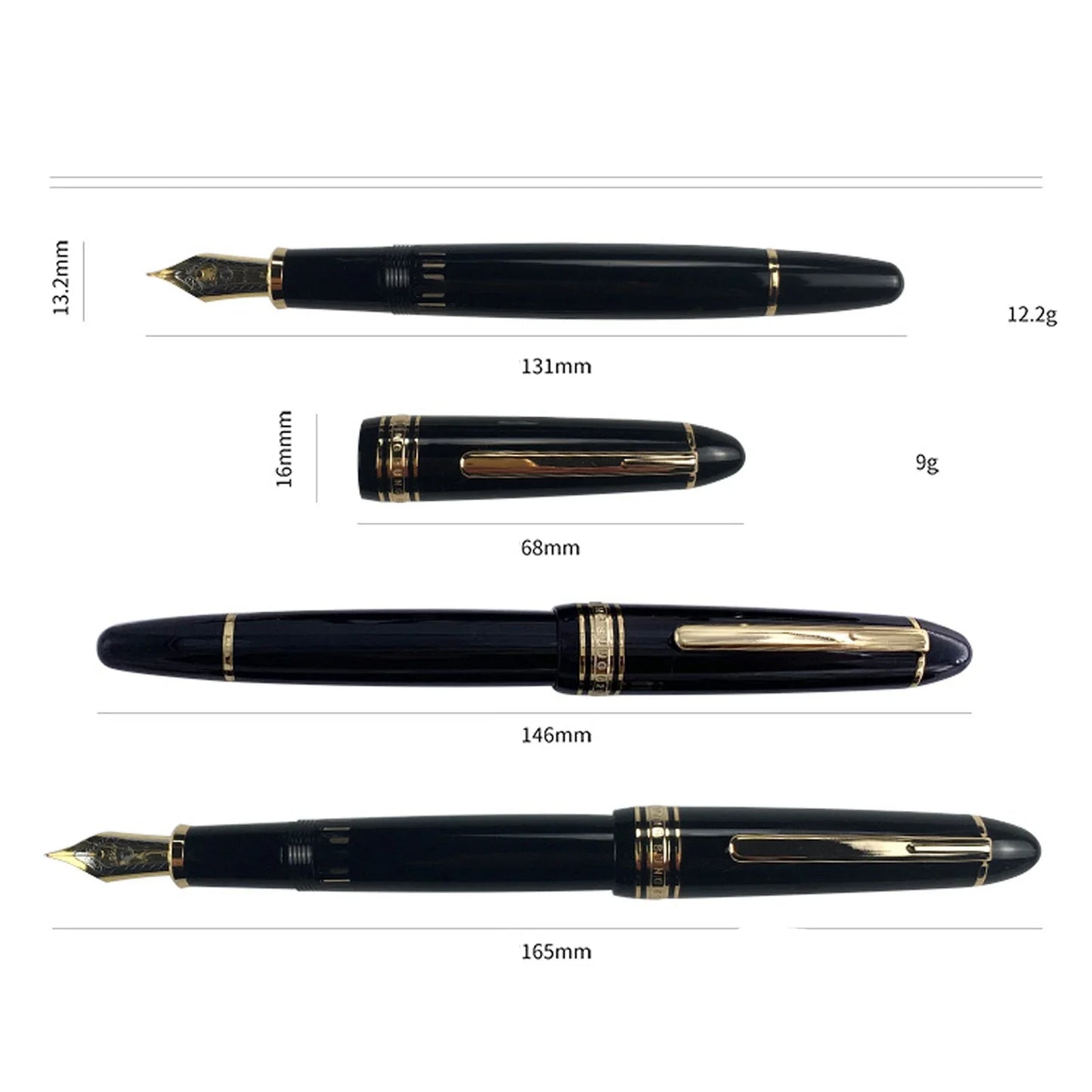 Yong Sheng 629 Fountain Pen - Large Capacity Iridium EF/F Nib Resin Ink Pens for Office, School, and Gift Writing Supplies