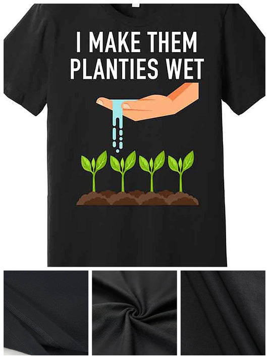 Men's Fun Graphic T-Shirt – "Black Wet Plant" Short Sleeve Tee