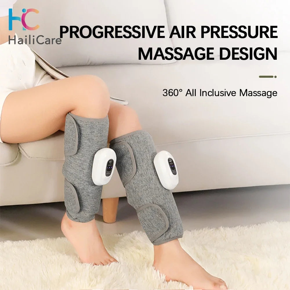 Electric Leg Massager: Wireless, Rechargeable Air Compression for Calf and Leg Pain Relief – Relax Muscles with 360° Air Pressure Massage!