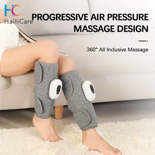 Electric Leg Massager: Wireless, Rechargeable Air Compression for Calf and Leg Pain Relief – Relax Muscles with 360° Air Pressure Massage!