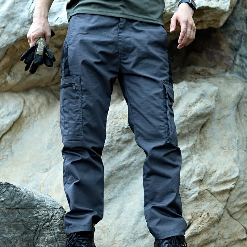 Premium Tactical Cargo Pants: Waterproof Ripstop Military-Style Men's Combat Training Trousers with Multi-Pocket Design