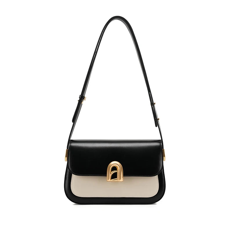 2024 Luxury Leather Crossbody Shoulder Bag – Elegant A-Line Handbag from the Exclusive Door Series for Women