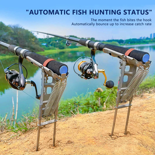 Hands-Free Hooksets: Auto-Spring Fishing Rod Holder That Does the Work for You