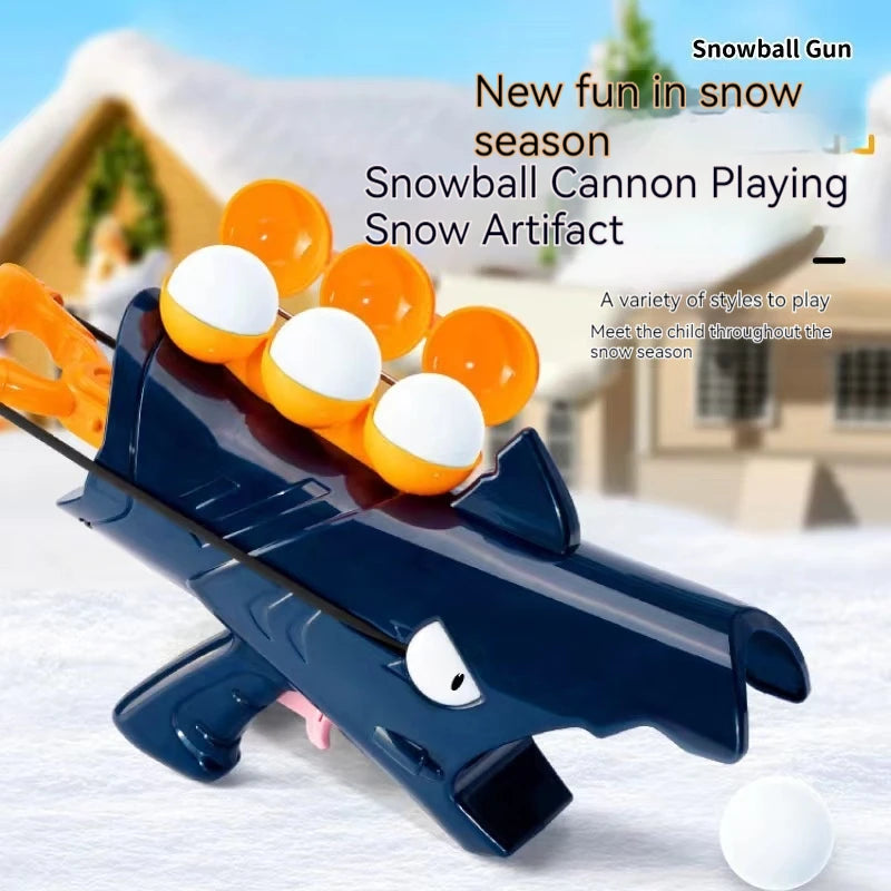 Shark Snowball Launcher Toy – Fun Snowball Gun and Clip for Kids' Outdoor Winter Adventures