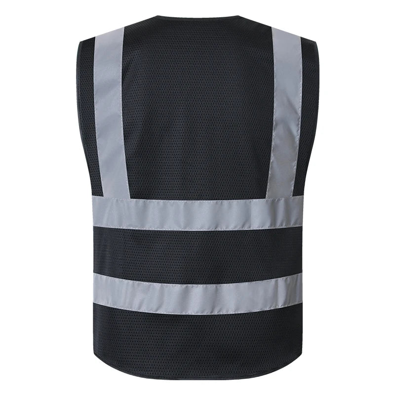 Reflective Safety Vest with Breathable Mesh – Ideal for Night Driving, Camping & Outdoor Activities