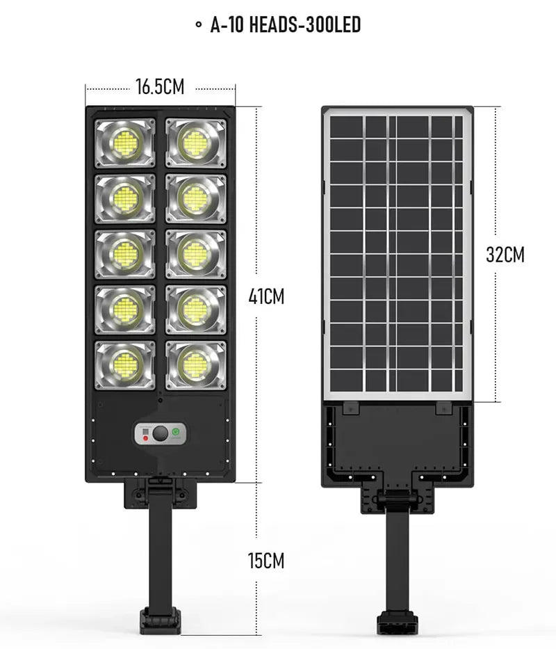 Powerful Outdoor Solar Lights with 4/6/8/10/12 Heads - 504 LED Garden Lamp, Waterproof Motion Sensor Street Light