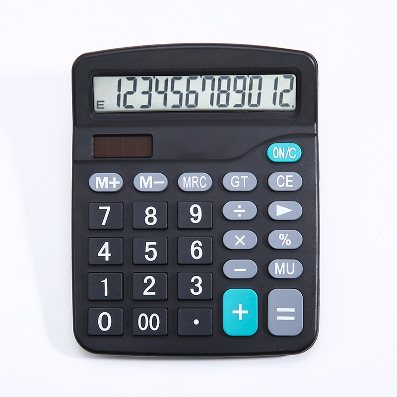 Versatile 12-Digit Electronic Solar Calculator: Ideal for Home, Office, School, and Financial Accounting Tools with Dual Power Supply