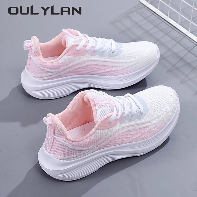 New Women's Breathable Outdoor Sports Sneakers – Fashionable, Lightweight Mesh Running Shoes for Casual Wear