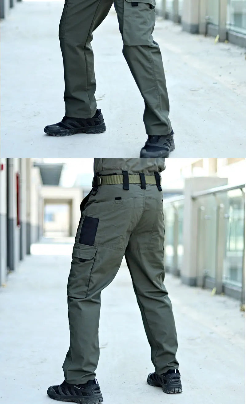 Premium Tactical Cargo Pants: Waterproof Ripstop Military-Style Men's Combat Training Trousers with Multi-Pocket Design