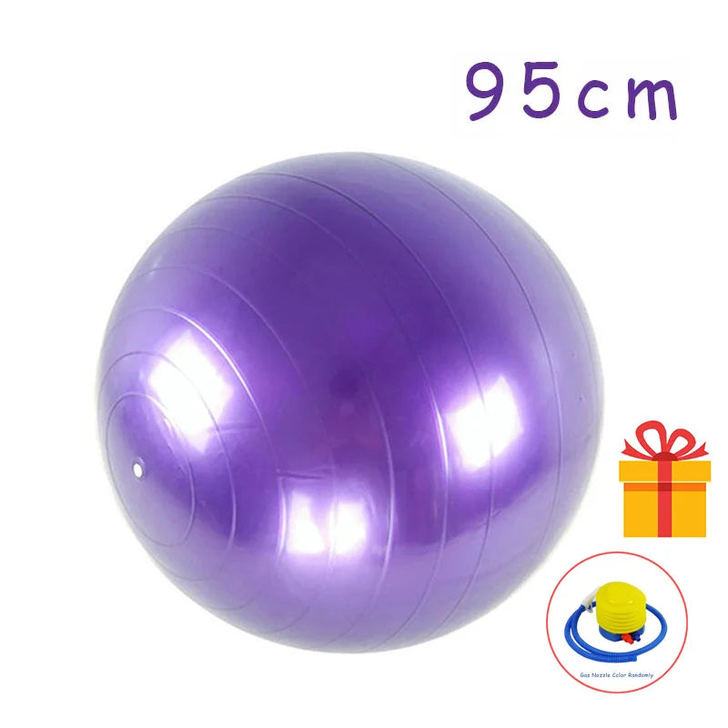 Durable PVC Yoga and Fitness Balls - Explosion-Proof Exercise Balls for Home Gym and Pilates (45cm/55cm/65cm/75cm/85cm)