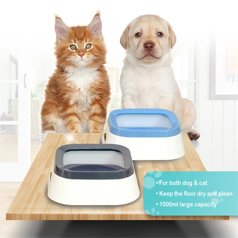 Anti-Splash Dog Water Bowl – 1L Large-Capacity Pet Waterer for Dogs, Cats & Puppies, Spill-Resistant Design