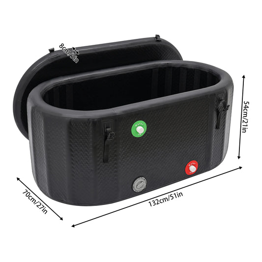 Inflatable Cold Plunge Tub – 132×70cm Ice Bath for Athletes & Recovery, Portable Foldable Ice Barrel