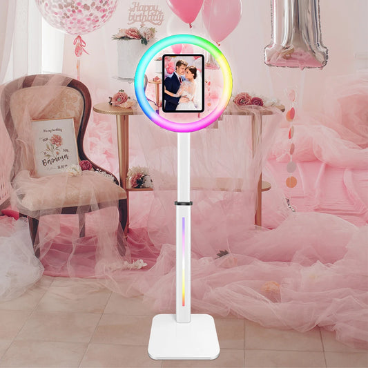 Selfie Photo Booth for iPad & Surface Pro – Fits 9.7"–13" Devices, Party-Ready with Flight Case