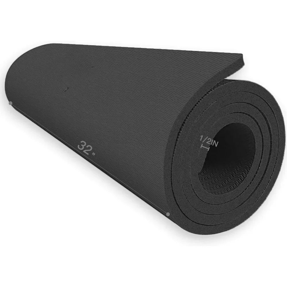 Extra Thick TPE Yoga Mat – 72"x 32" with 1/2 Inch Thickness, High Density Anti-Tear Design for Home Gym and Yoga Practice