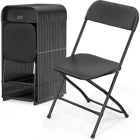 Plastic Folding Chair – Stackable Indoor/Outdoor Commercial Seat with Steel Frame & 350lb Capacity