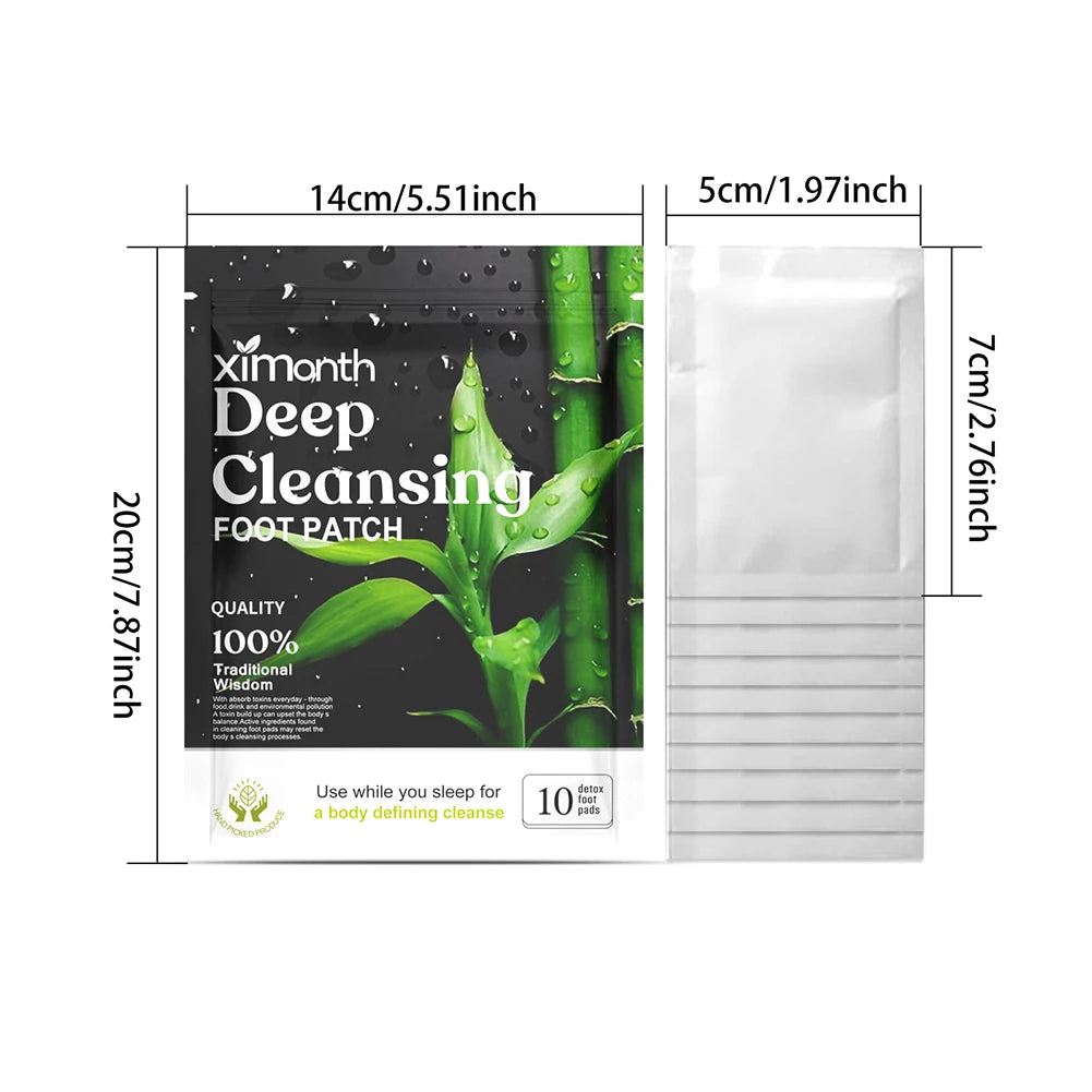 Natural Herbal Detox Foot Patches – Deep Cleansing Pads for Stress Relief, Better Sleep & Foot Care