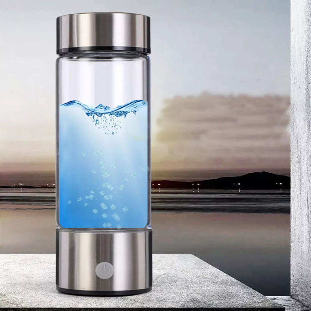 Portable Hydrogen-Rich Water Cup: Ionizer & Super Antioxidant Maker with Filter - 420ml