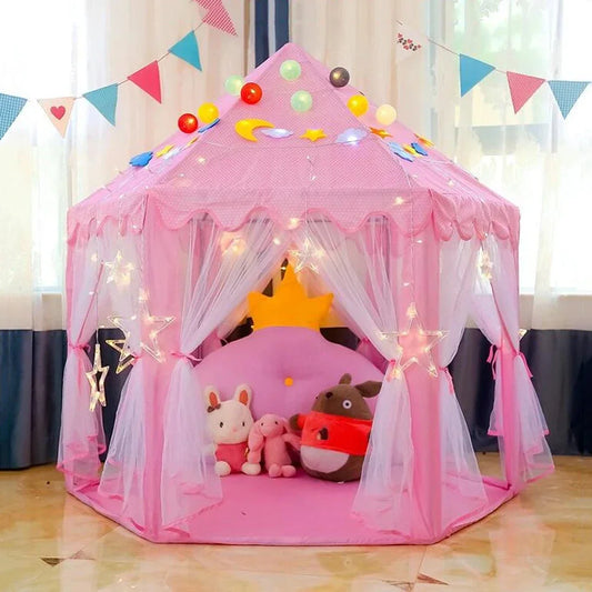 Portable Kids Play Tent – Princess Castle Teepee for Girls & Boys, Indoor Toy Tent for Imaginative Play & Gifts