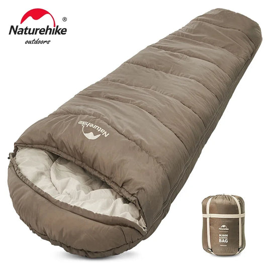 Naturehike Mummy Sleeping Bag – Lightweight MJ300 (-1℃) & MJ600 (-12℃) for Winter Camping, Outdoor Adventures, and Comfortable Sleep