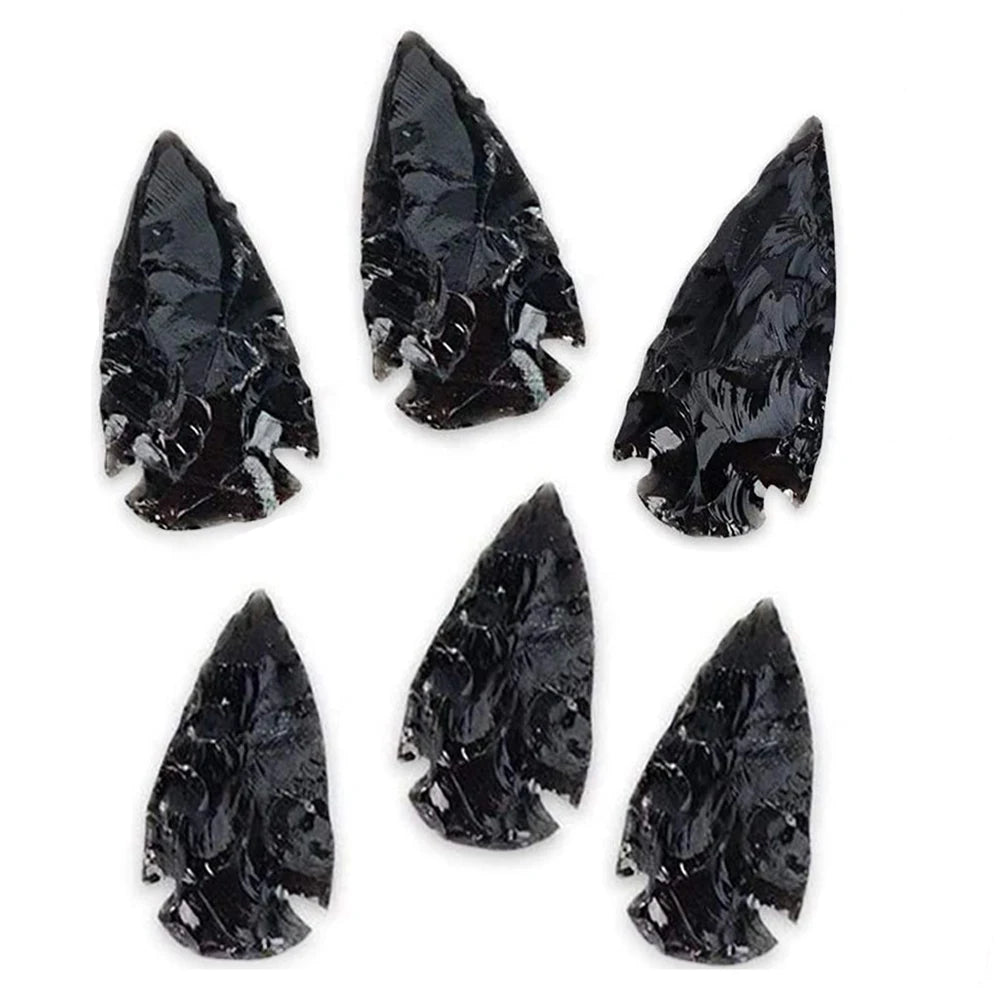 🔮 Natural Obsidian Arrowhead Gemstone – Handcrafted Reiki Healing Crystal
