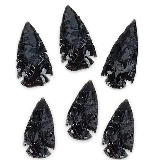 🔮 Natural Obsidian Arrowhead Gemstone – Handcrafted Reiki Healing Crystal